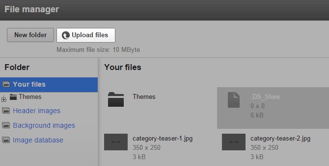 Select upload files