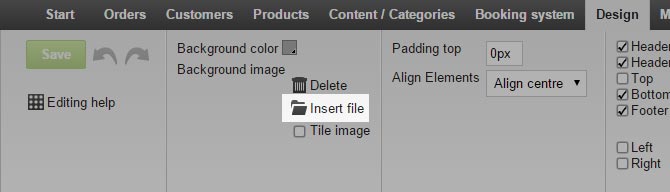 Select insert file